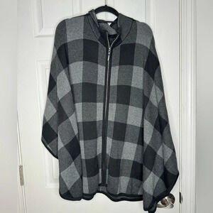 RAFAELLA NWT Charcoal Tweed Heather Checkered Black and Gray Zipper Size 2x